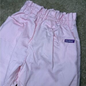 Vintage OshKosh Girls Pink Cotton Pants‎ 4T Made in USA Elastic Waist